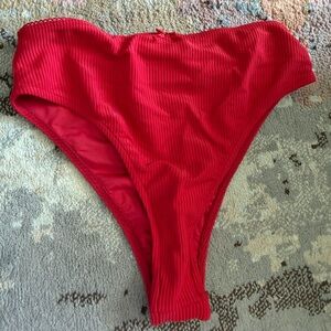 High rise red Frankie’s bikini bottoms